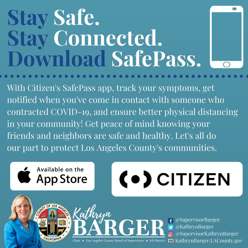 Supervisor Barger Joins Public Health Director and Local Leaders To Launch Partnership With Citizen Safepass App