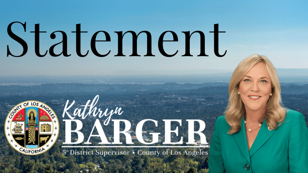 Barger Issues Statement on Fatal Stabbing of Woman at Universal City Metro Station