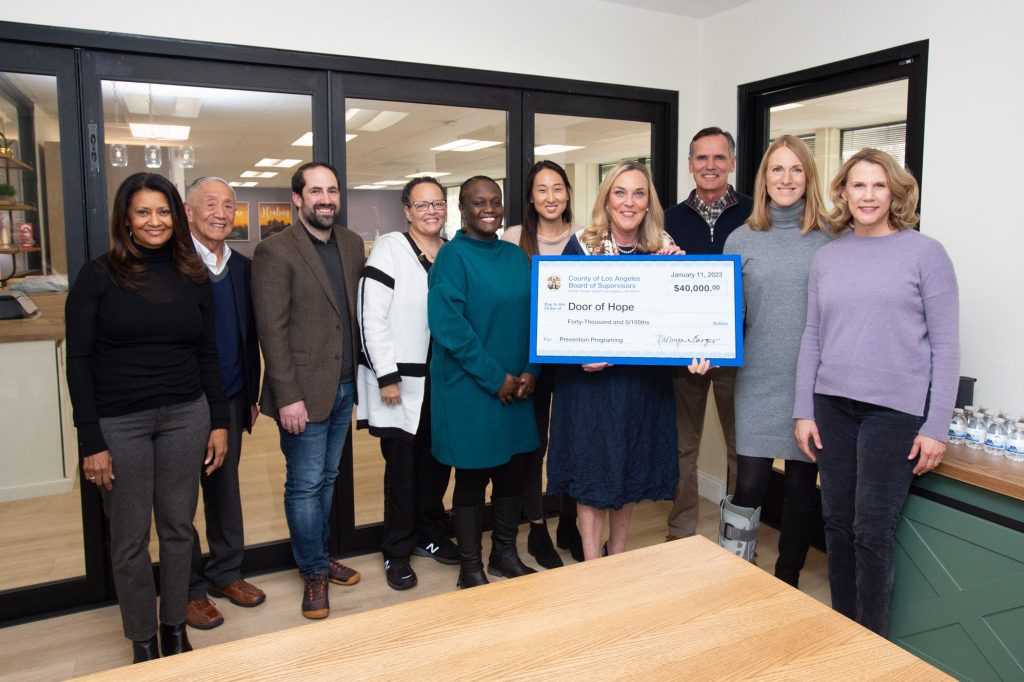 Barger Gives $40,000 to Fund Door of Hope’s Homeless Prevention Work in Communities Surrounding Pasadena