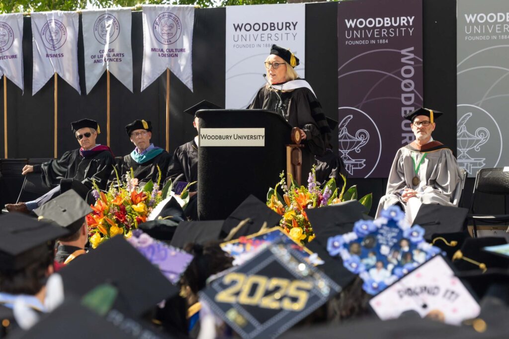 Barger Receives Honorary Doctorate from Woodbury University and Delivers 2025 Commencement Address