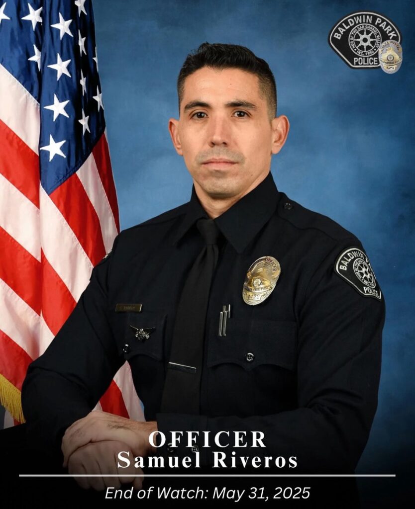 Los Angeles County Flags Lowered in Memory of Baldwin Park Police Officer Samuel Riveros