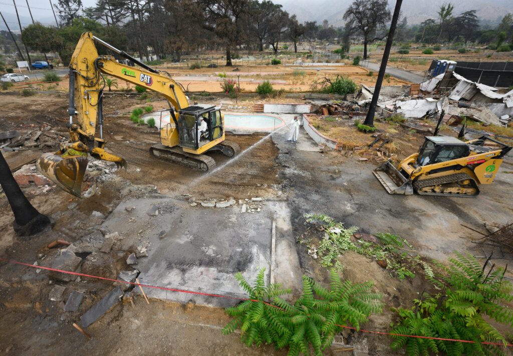 The U.S. Army Corps of Engineers completes debris removal on a residential property.