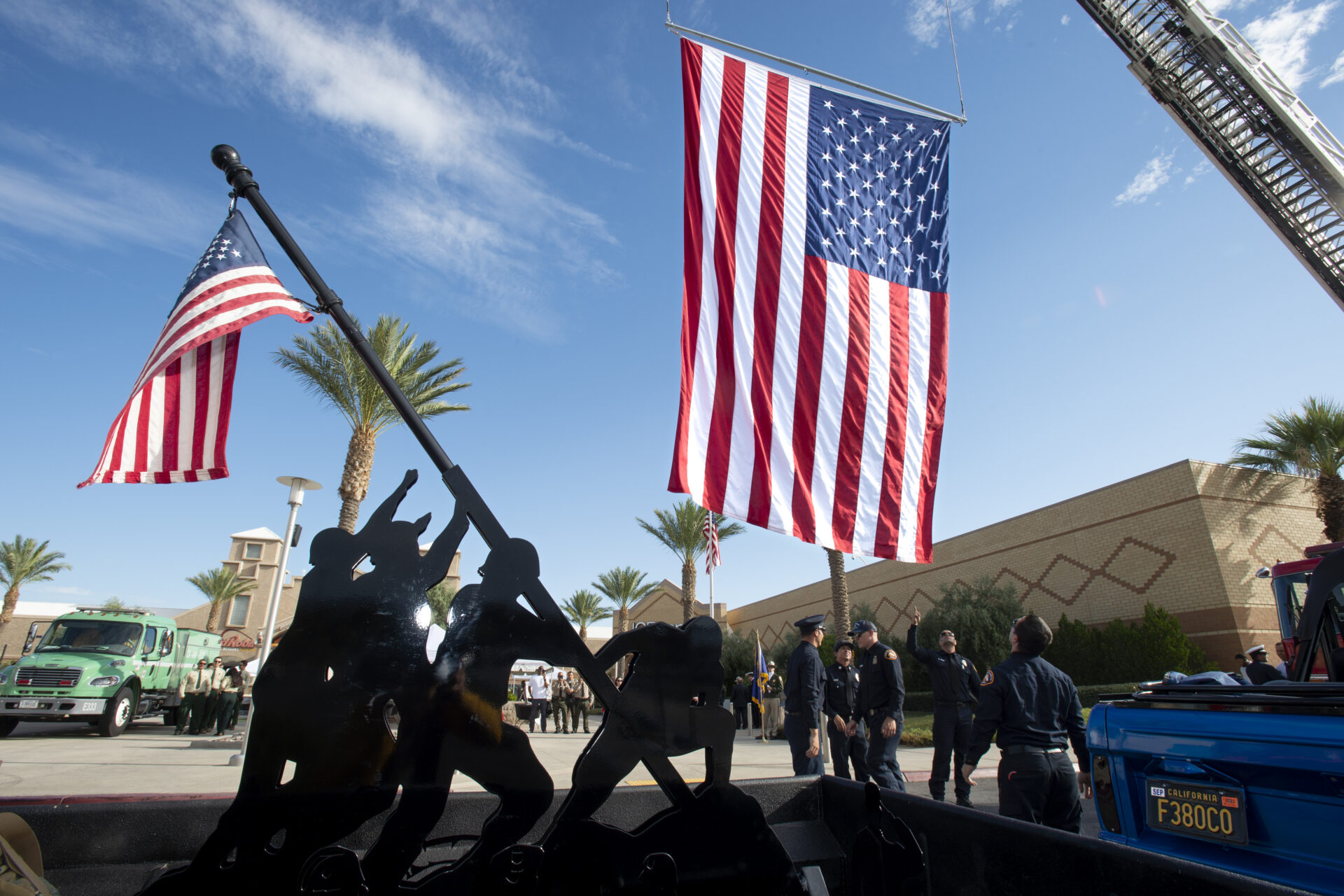 Antelope Valley Fallen Heroes Memorial with American Flag