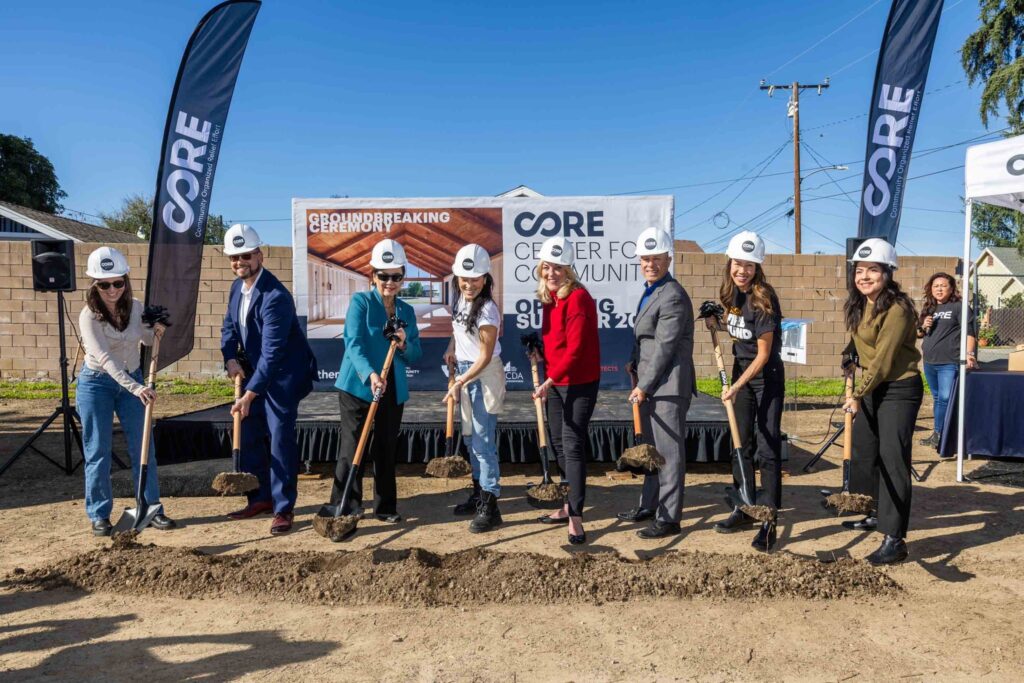 Supervisor Kathryn Barger and partners break ground at the future site of The Center for Community in Altadena.