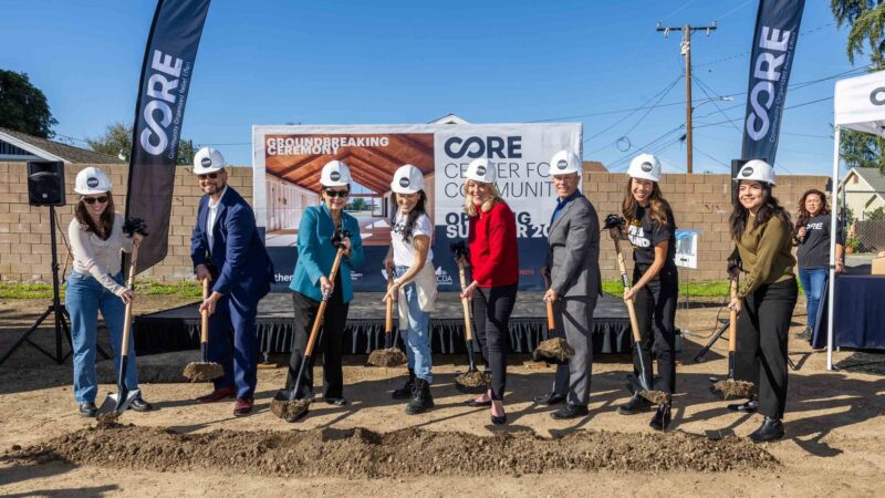 Supervisor Kathryn Barger and partners break ground at the future site of The Center for Community in Altadena.