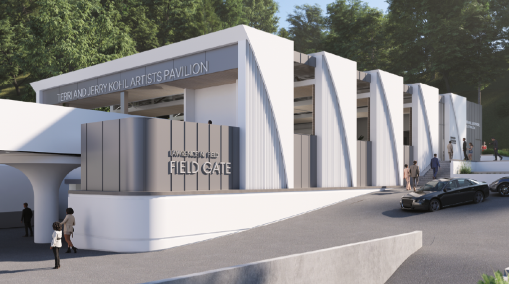 Rendering of the Terri and Jerry Kohl Artists Pavilion.