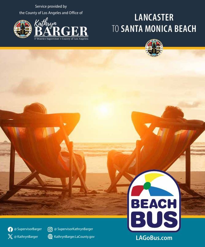 Supervisor Kathryn Barger Announces Return of Beach Bus Service from Palmdale and Lancaster to Santa Monica Beach